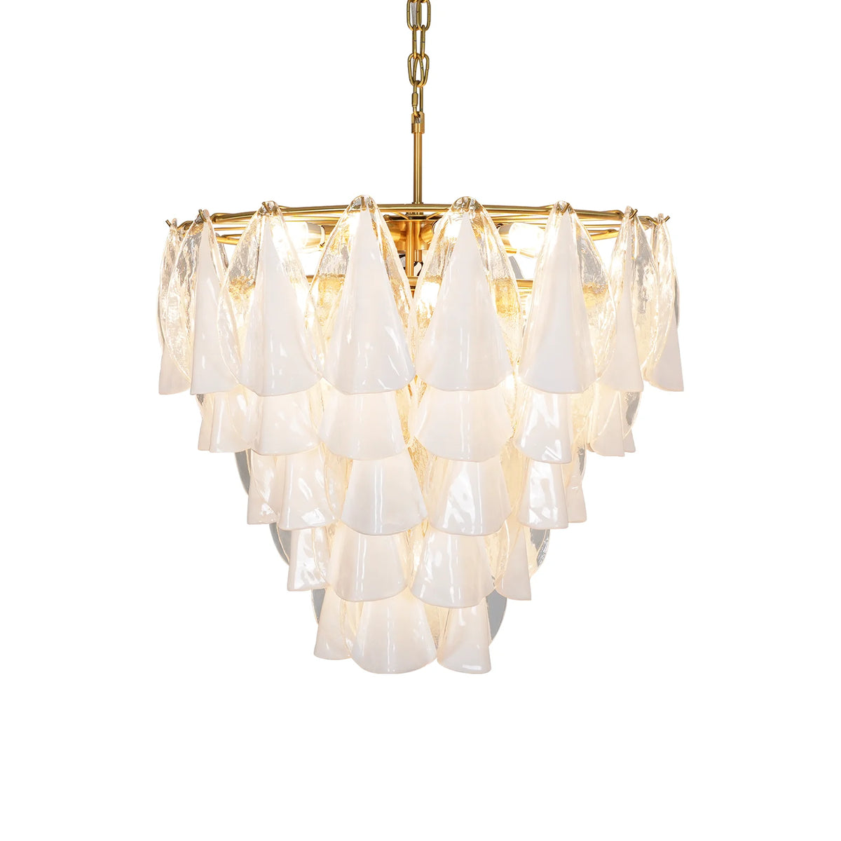 Lunara Opal Petal Glass Chandelier