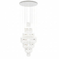 H118'' Large Crytsal Chandelier for High Ceiling,Modern 7-Tier Crytsal Chandelier for Tall Living Room,Foyer,Staircase,Entryway