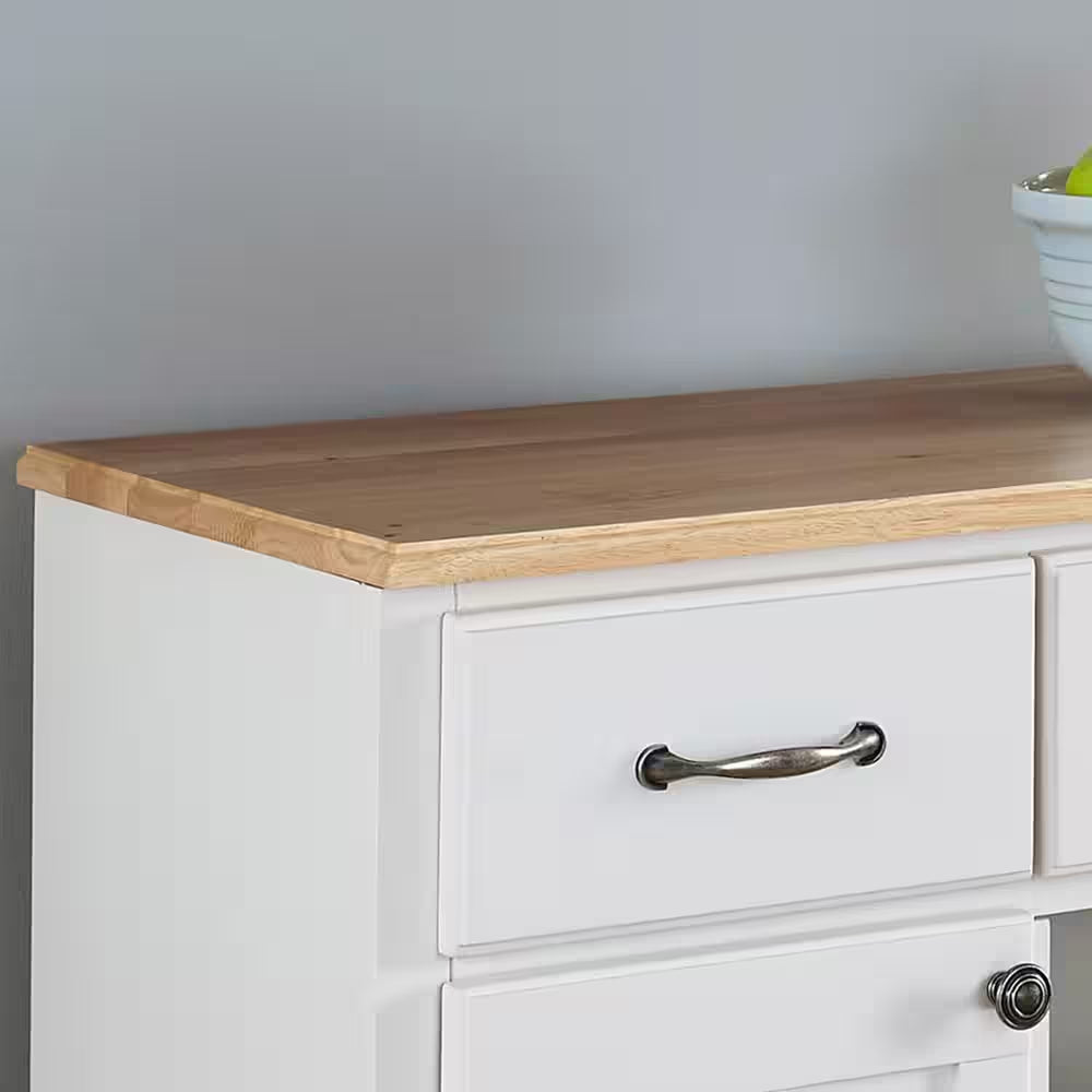 White and Natural Buffet with Wine Storage