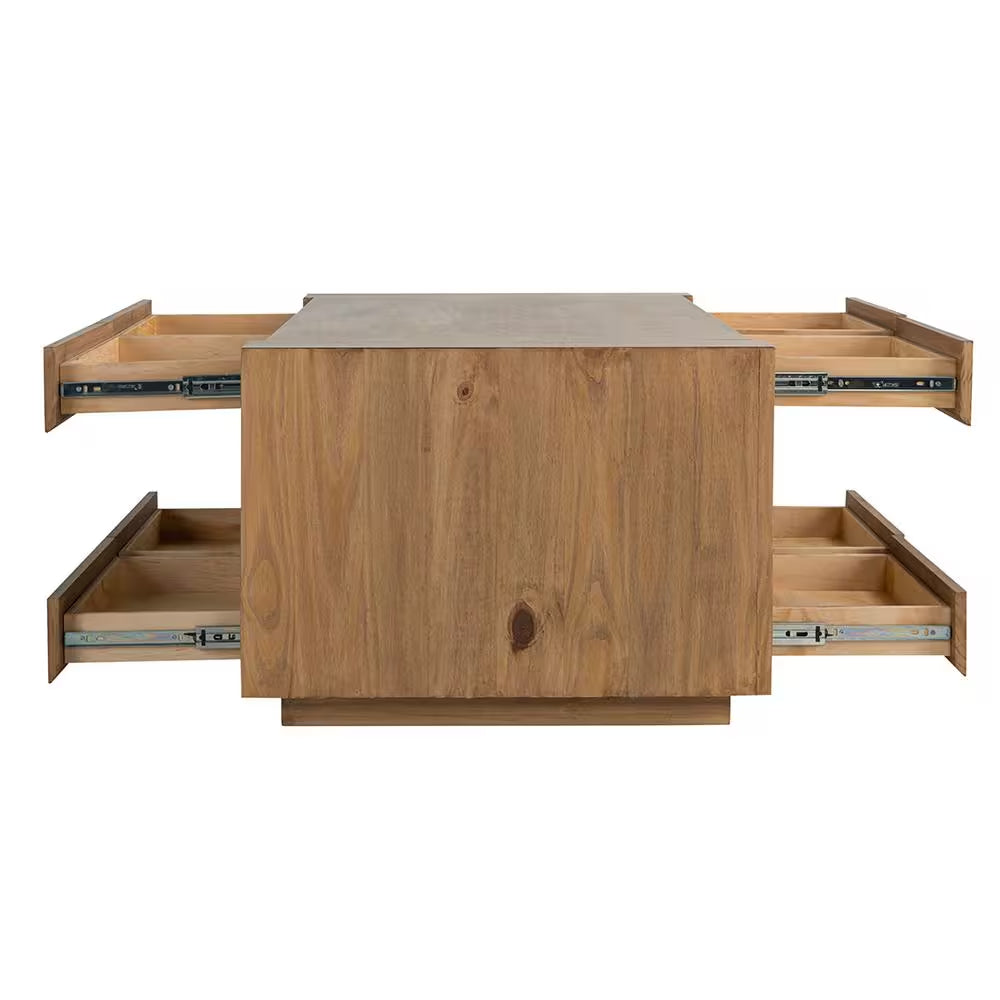 Harlan 50 In. Oak Rectangle Wood Coffee Table