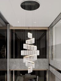 H118'' Large Crytsal Chandelier for High Ceiling,Modern 7-Tier Crytsal Chandelier for Tall Living Room,Foyer,Staircase,Entryway