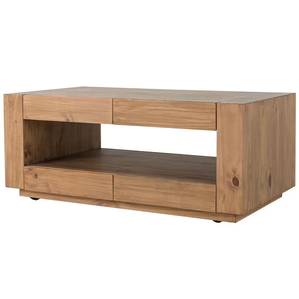 Harlan 50 In. Oak Rectangle Wood Coffee Table