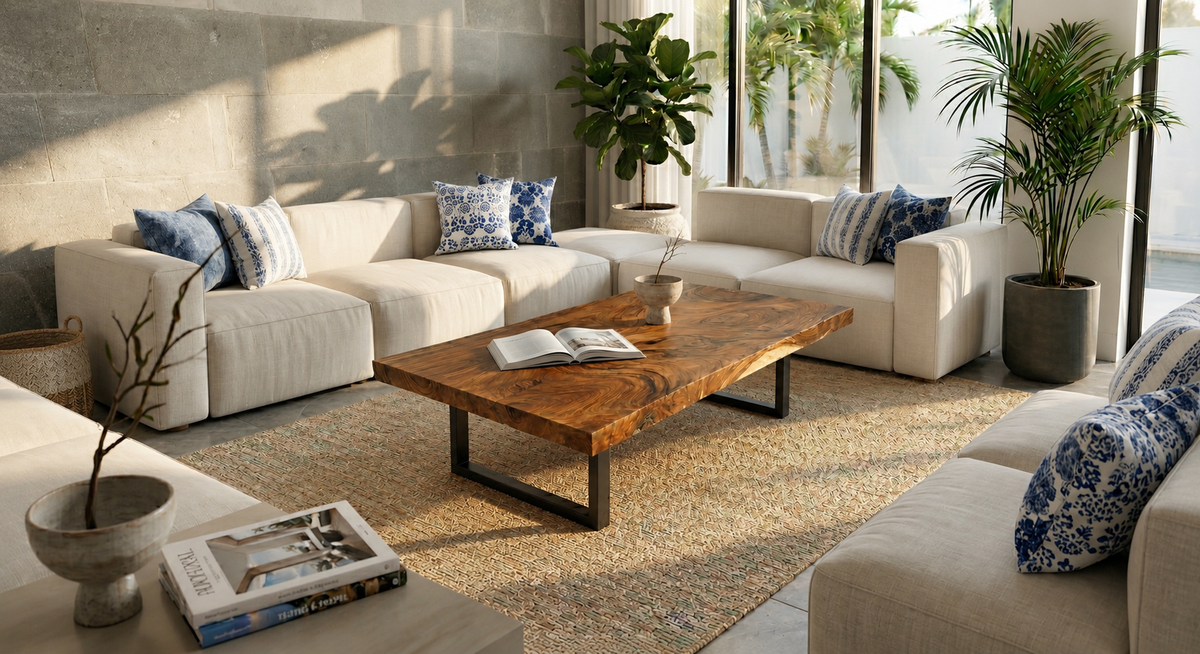 Suar Slab Coffee Table 60" X 35"
