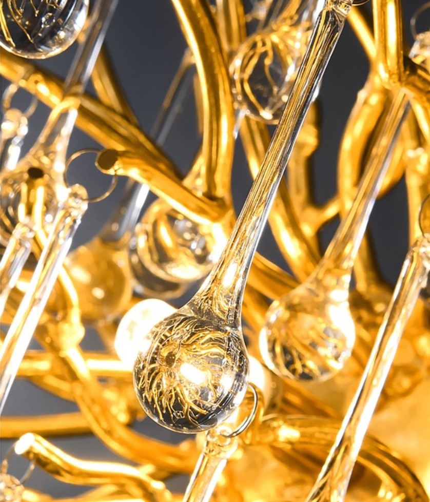 Ooze Drop-Shaped Crystal Chandelier