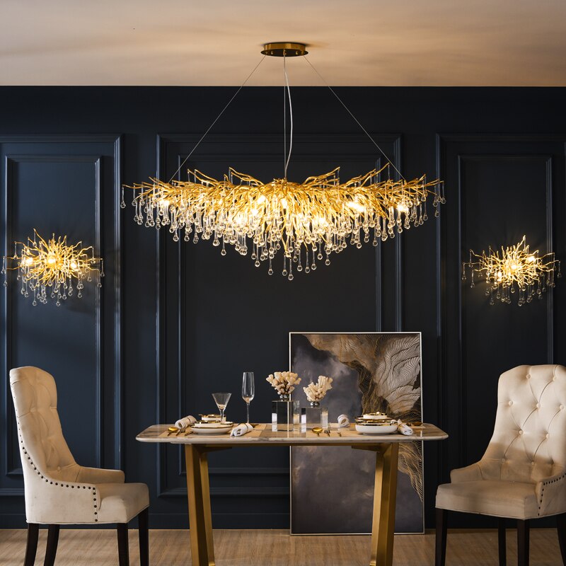 Ooze Drop-Shaped Crystal Chandelier