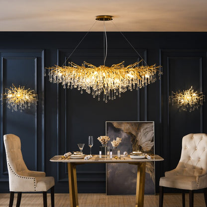Ooze Drop-Shaped Crystal Chandelier