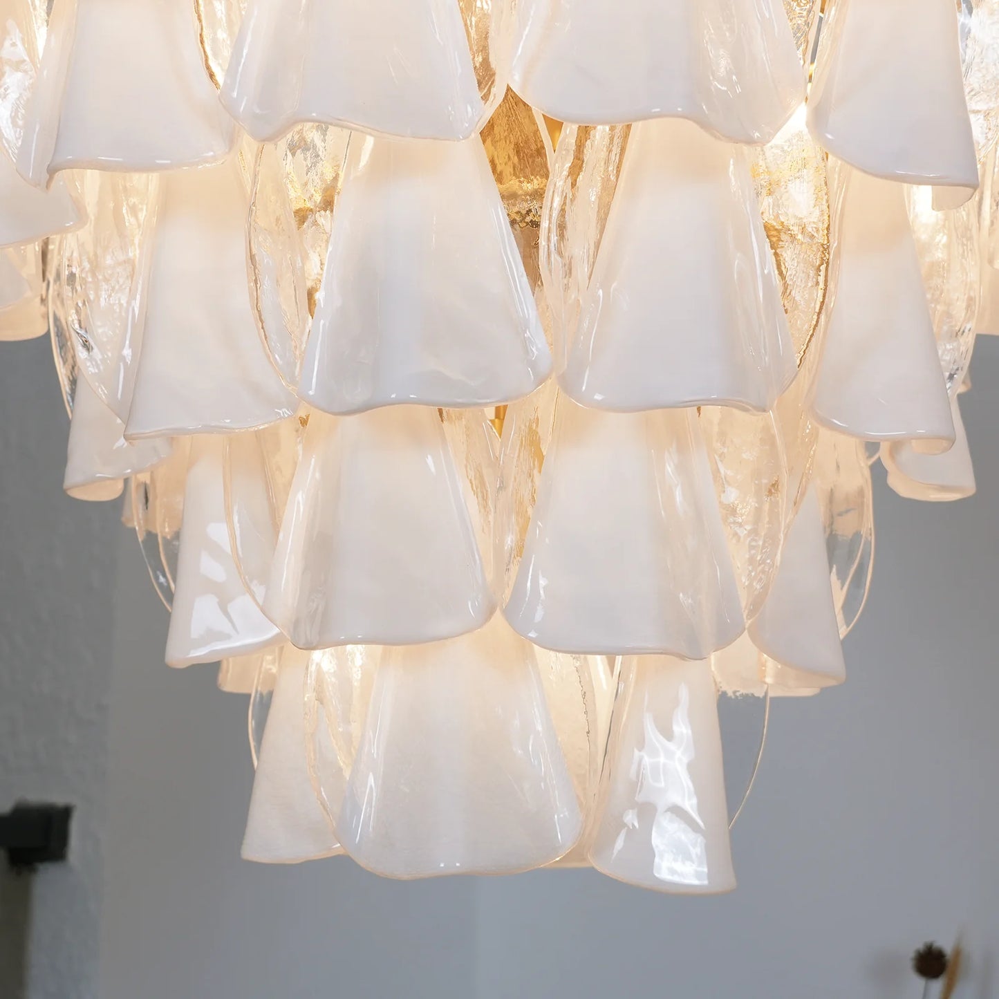 Lunara Opal Petal Glass Chandelier