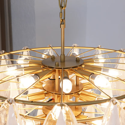 Lunara Opal Petal Glass Chandelier