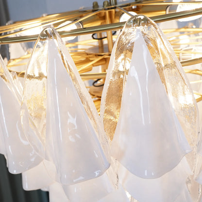 Lunara Opal Petal Glass Chandelier