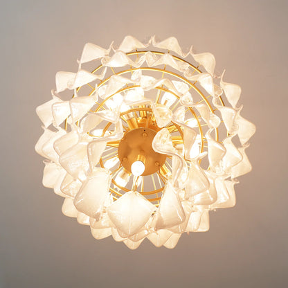 Lunara Opal Petal Glass Chandelier
