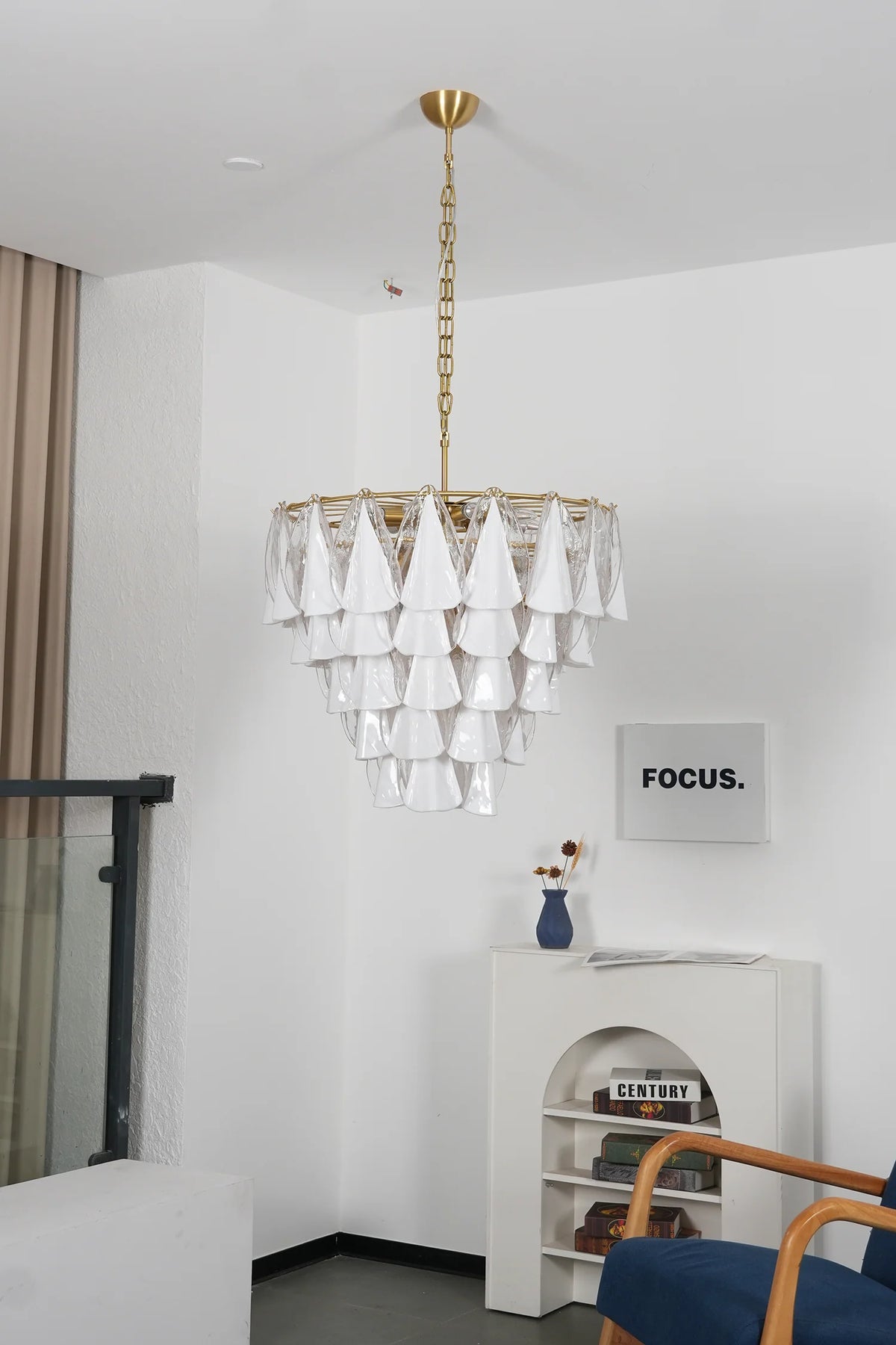 Lunara Opal Petal Glass Chandelier