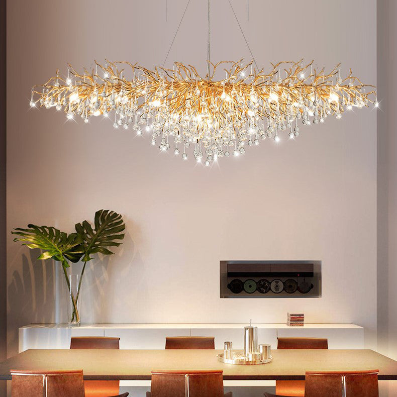 Ooze Drop-Shaped Crystal Chandelier
