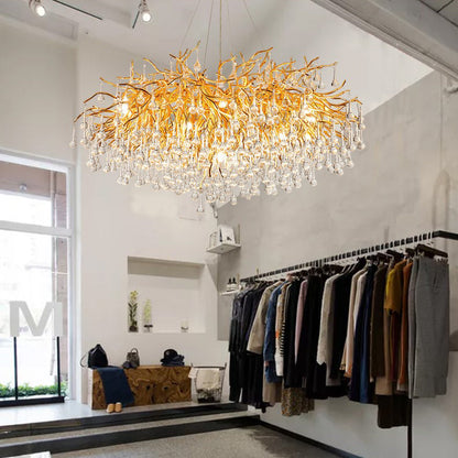 Ooze Drop-Shaped Crystal Chandelier