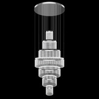 H118'' Large Crytsal Chandelier for High Ceiling,Modern 7-Tier Crytsal Chandelier for Tall Living Room,Foyer,Staircase,Entryway