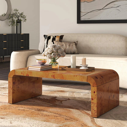 NPD Furniture Adriel Burl Wood Coffee Table