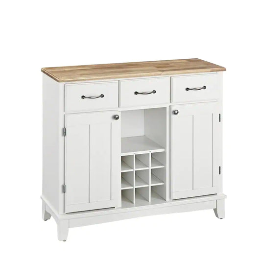 White and Natural Buffet with Wine Storage