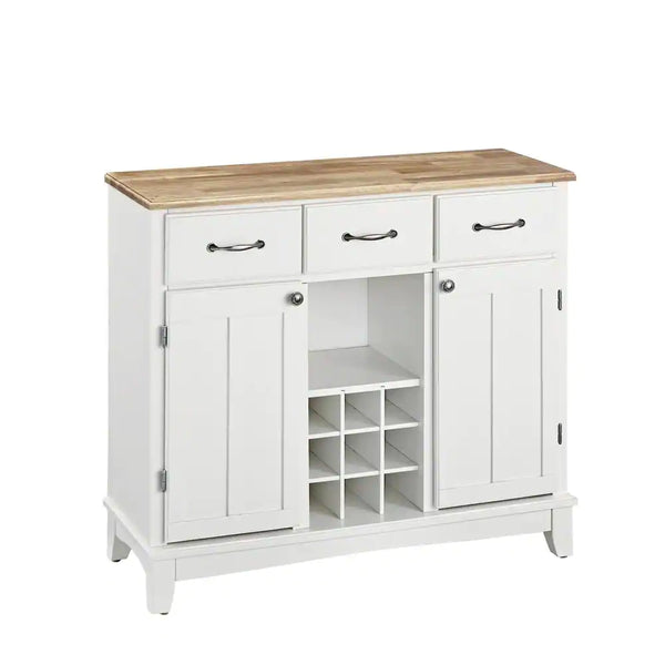 White and Natural Buffet with Wine Storage