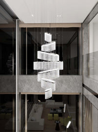 H118'' Large Crytsal Chandelier for High Ceiling,Modern 7-Tier Crytsal Chandelier for Tall Living Room,Foyer,Staircase,Entryway