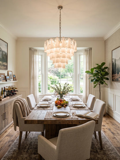 Lunara Opal Petal Glass Chandelier