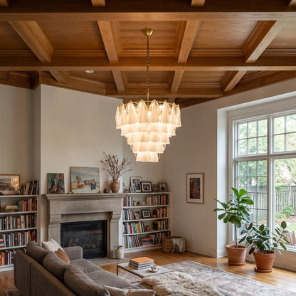 Lunara Opal Petal Glass Chandelier
